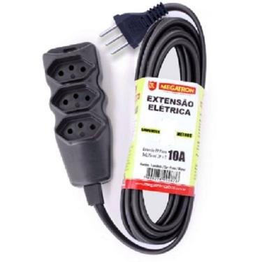 Imagem de Extensão Elétrica 3 tomadas 3 metros 10A 2P