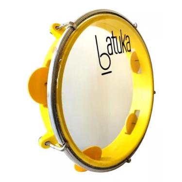 Imagem de Pandeiro Abs Junior Pele Cristal Amarelo 08" Batuka- Luen
