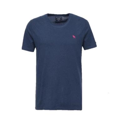 Imagem de Camiseta Abercrombie Clássica Azul Bordado Vermelho