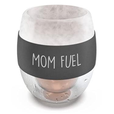 Imagem de Copo de vinho para congelador sem haste "MOM FUEL" copo refrigerador isolado com gel gelado – para a mamãe (250 ml)