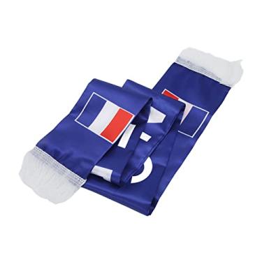 Imagem de Cachecol de Futebol da Copa do Mundo 2022, Cachecol de Poliéster Com 1,3 M de Comprimento para Presente íntimo da Copa do Mundo Linda Aparência para Casa (França)