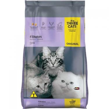 Imagem de Ração Original Three Cats para Gatos Filhotes - 15kg