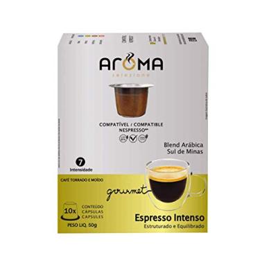 Imagem de Aroma Selezione Cápsulas de Café Espresso Intenso, Compatível com Nespresso, Contém 10 Cápsulas