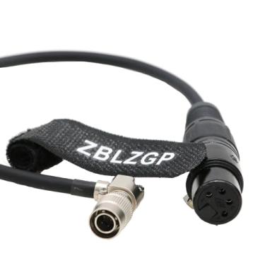 Imagem de ZBLZGP - Cabo de alimentação de saída de 12 V CC de 4 pinos fêmea XLR a Hirose macho de 4 pinos para câmara Sony Panasonic LCD TVlogic Monitor