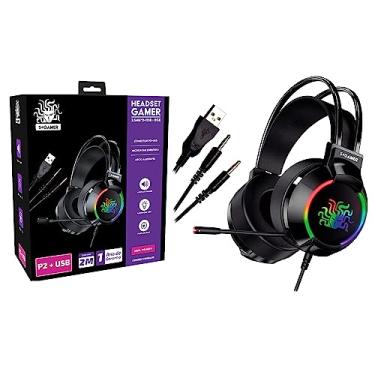 Imagem de Headset Fone Gamer 2.1 Led RGB 5+ Gamer P2+USB W5-1000