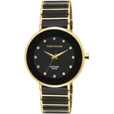 Imagem de Relógio Technos Feminino Elegance Cerâmica/Safira Preto