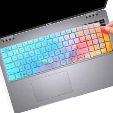 Imagem de Capa de teclado colorida para Dell Latitude 3550 3540 5550 5540 5540 5540 5520 5521, Precision 3590 3591 3580 3581 3560 3570 3561 3571 3571 9,6 cm. Layout dos EUA para laptop
