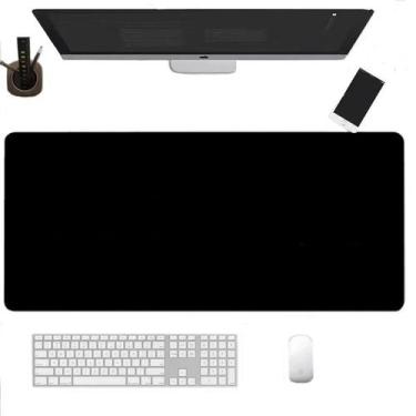 Imagem de MousePad Antiderrapante Couro p/ Trabalho 80X40 e porta copo - GENERTO