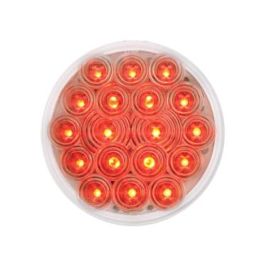 Imagem de GG Grand General 76453 luz vermelha de 10,16 cm frota redonda 18 LEDs/parada/urna selada com lente transparente