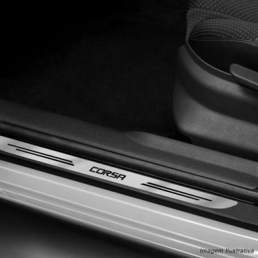 Imagem de Jogo Soleira Resinada Chevrolet Corsa 2008 A 2016 Escovado - Resitank