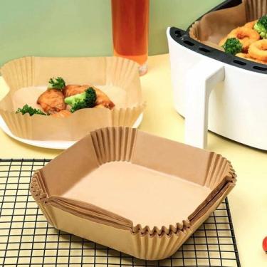 Imagem de Forma descartável para air fryer quadrada 50 unidades - Sem marca