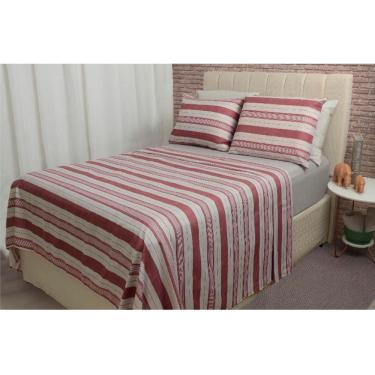 Imagem de Jogo de Cama Duplo Casal 4 Peças 140 Fios 250x220cm Loretto Realce Premium - Sultan