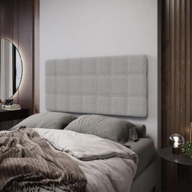 Imagem de Painel Rana 140 Bouclê Aradecor, Cinza, CASAL PADRãO