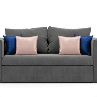 Imagem de Kit com 4 Almofadas Luxuosas Várias Cores 35x35 - ARADECOR, AZUL MARIN