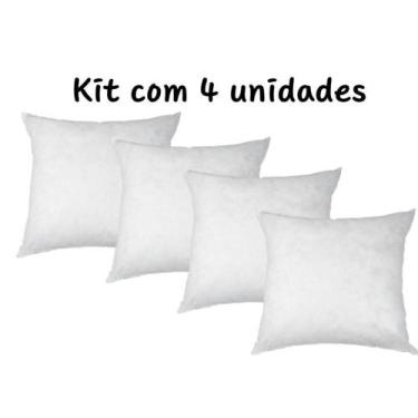Imagem de Kit 4 Refil de Almofada Enchimento Recheio 100% Silicone Original 45x4