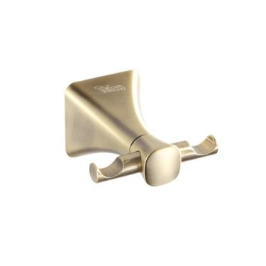 Imagem de Cabideiro Gancho Duplo Parede De Banheiro Antigo Bronze Suporte Toalha