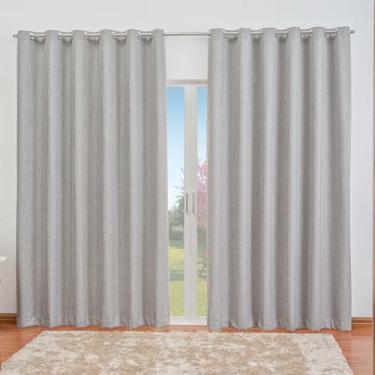 Imagem de Cortina Blackout 100% Vedação Premium Varão 2M (Cinza)