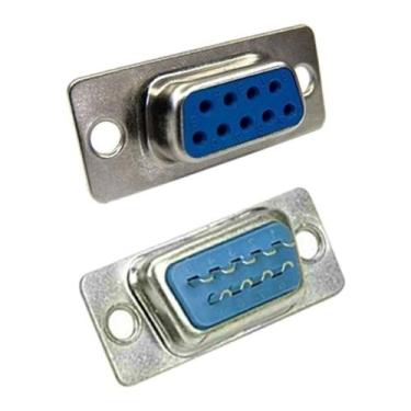 Imagem de Conector Fêmea Solda Fio 9 Vias Metaltex, Azul