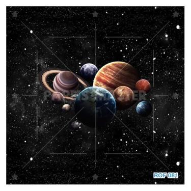 Imagem de Papel De Teto Céu Espaço Estrelas Planetas 3,5M Rof81 - Você Decora