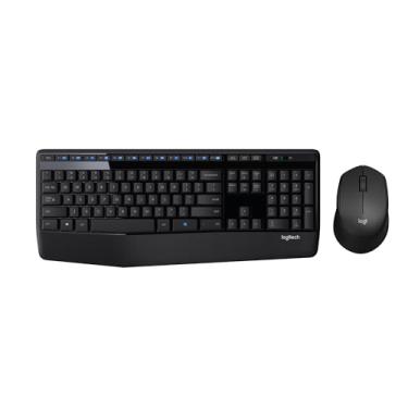 Imagem de Logitech Combo de teclado e mouse sem fio MK345 com descanso para as mãos, receptor USB de 2,4 GHz, compatível com PC, laptop, preto