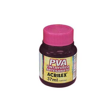 Imagem de Tinta Pva Fosca Acrilex 37ml para Artesanato Cores Diversas, Bordeaux