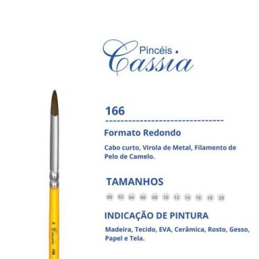 Imagem de Pincel cassia escolar redondo - ref. 166 - Pincéis Cassia, 02