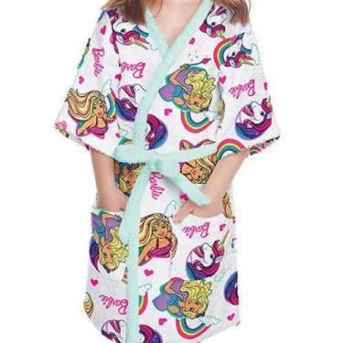 Imagem de Roupão felpudo infantil barbie - lepper, M