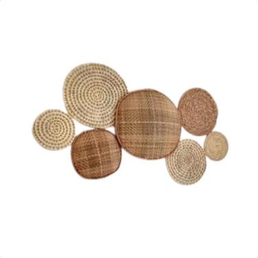 Imagem de Decoração Para Parede Adornos e Perneiras de Palha (7 peças) - Anama 