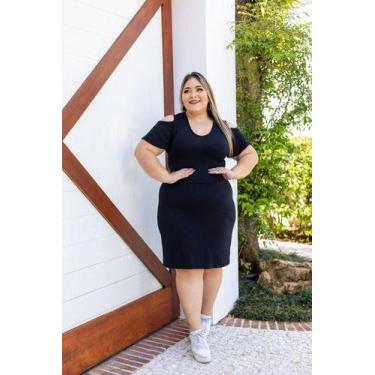 Imagem de Vestido Midi Viscolycra Ombro De Fora Plus Size - Luh May, xg, Rosa, C