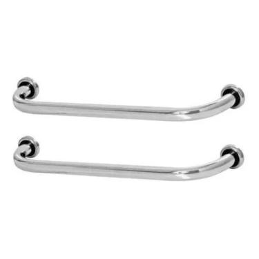 Imagem de Kit 2 Barras De Apoio 60 Cm Idoso E Deficiente -promoção - gmc metais