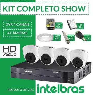 Imagem de Kit Intelbras Completo Alta Definição - 4 Câmeras Internas - HD