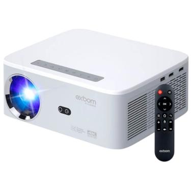 Imagem de Projetor Portátil Android 5G 4K Focagem a Laser Espelhamento Sem Fio Wi-Fi e Bluetooth Full HD - Branco