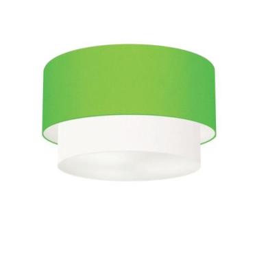Imagem de Plafon Duplo Cilíndrico Vivare Md-3045 Cúpula Tecido 40x35cm - Bivolt,