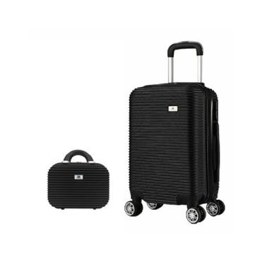 Imagem de Mala de Bordo Viagem Pequena ABS - (55 x 35 x 22cm) Com Frasqueira de 