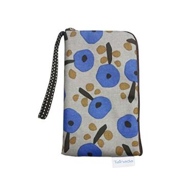 Imagem de Bolsa carteira feminina universal para celular, bolsa de transporte com zíper e dois compartimentos Tainada para iPhone Xs Max, XR, Xs, Samsung S10, S10+, LG G8, Moto Z4, Google Pixel 3 XG, 3A, Nordic Floral Gray