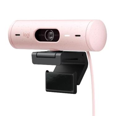 Imagem de Webcam Logitech Brio 500, Full HD 1080P, 30 FPS, USB-C, Rosa