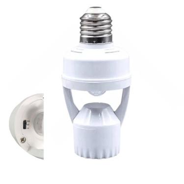 Imagem de Soquete Sensor de Presença para Lampada E27 Movimento 360 Graus Fotoce