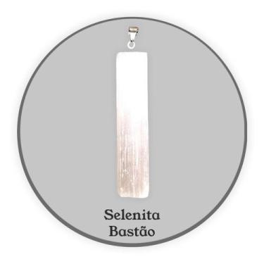 Imagem de Pingente Pedra Natural Selenita Bastão - Purificação - EQUILIBRIO, Bas