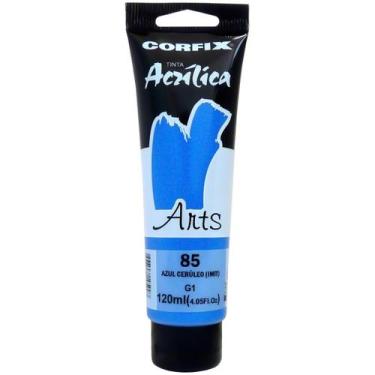 Imagem de Tinta Acrílica Arts Corfix 120ml G1 - 85120, 085 - AZUL CERULEO