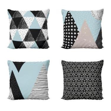 Imagem de Almofadas Decorativas Azul E Preto Escandinavo 40X40 - Novadecora