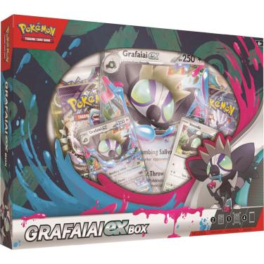 Imagem de Jogo de cartas colecionáveis Pokémon Grafaiai ex Box com pacotes de reforço
