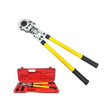 Imagem de Alicate Prensa Terminal, 16-32mm, com Matrizes e Maleta, Amarelo e Preto
