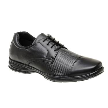 Imagem de Sapato Confort Social Masculino Couro Ortopédico Preto 5051 (Preto, BR, Adulto, Numérico, 46)