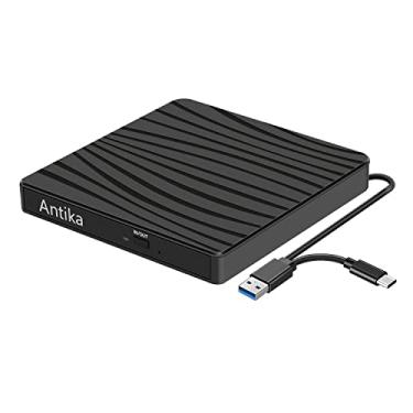 Imagem de Externes DVD Laufwerk USB 3.0 Type-C Tragbar CD DVD Brenner Optical Drive DVD Laufwerk DVD/CD +/-RW Externes CD Laufwerk für Laptop Desktop mit Win11/Win8/Win10/MacPro/MacBook/OS/XP