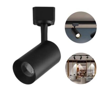 Imagem de Spot Para Trilho 7w Eletrificado Na Cor Preta 10w Bivolt Cor da Luz Br