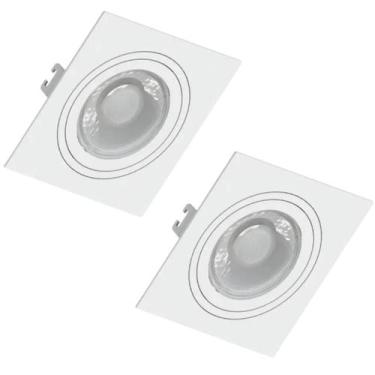 Imagem de 2 Spot Recuado Save Energy Par30 E27 Embutir Quadrado