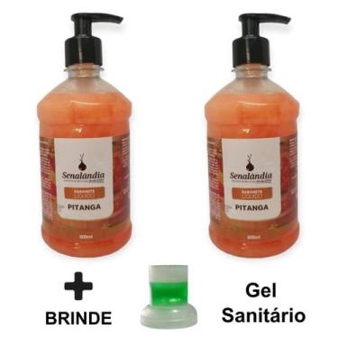 Imagem de 2 Sabonete Líquido Grande 500ml de Pitanga Cheiroso Mãos Corporal da M