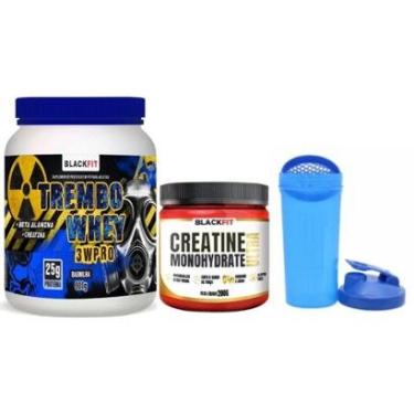 Imagem de Kit Whey Morango + Coqueteleira + Creatina Pure Max Desempenho Em Treino-Unissex