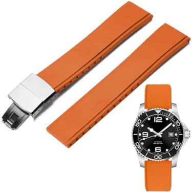 Imagem de Niziruoup Pulseiras de relógio FKM Rubber Watch Strap Deployant Clasp ajustável CTS Fluororubber 19 mm, 20 mm, 21 mm, 22 mm, liberação rápida, macia, durável, pulseira de substituição universal de