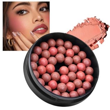 Imagem de Blush Em Creme,Maquiagem Blush Rosto | Bola Corante Brilhante Leve Natural, Cor Longa Duração para Uso Diário e Viagem Feminina